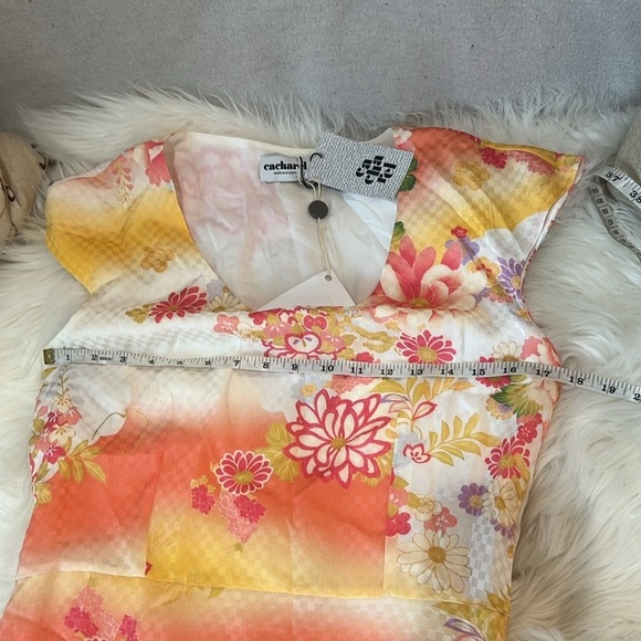 NWT Cacharel Silk Floral Dress - Picture 8 of 10